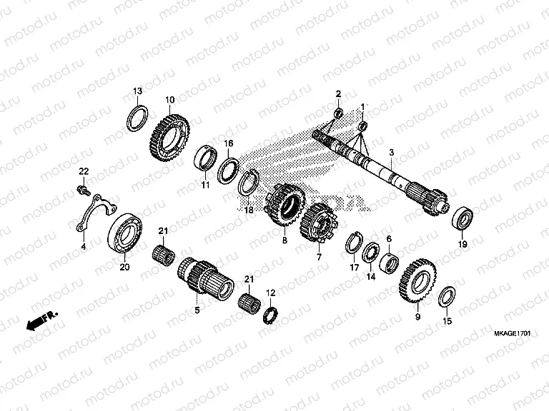 E-17-1 TRANSMISSION (MAINSHAFT) (NC750SD)