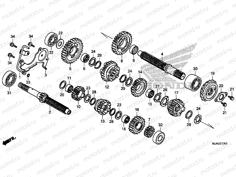 E-17-1 TRANSMISSION (VT750S)