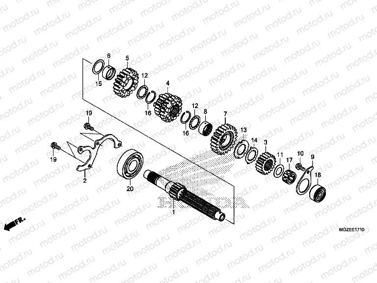 E-17-10 TRANSMISSION (CRANKSHAFT)