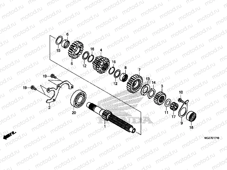 E-17-10 TRANSMISSION (CRANKSHAFT)