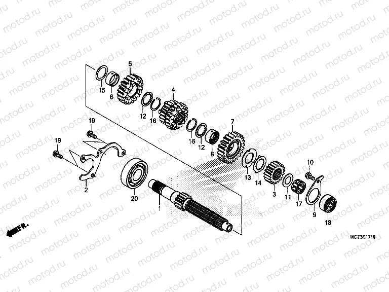 E-17-10 TRANSMISSION (CRANKSHAFT)