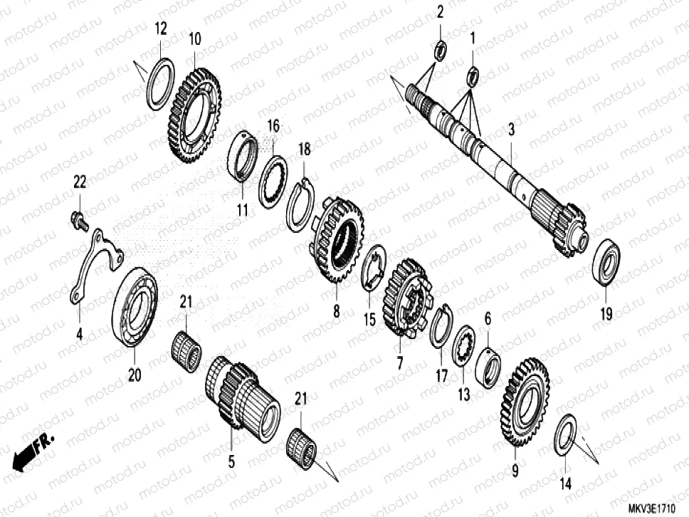 E-17-10 TRANSMISSION (MAINSHAFT)