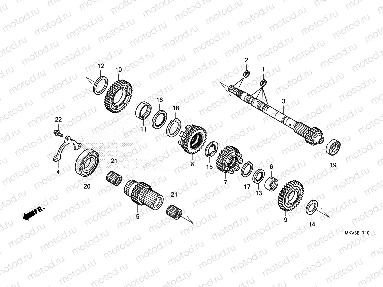 E-17-10 TRANSMISSION (MAINSHAFT)