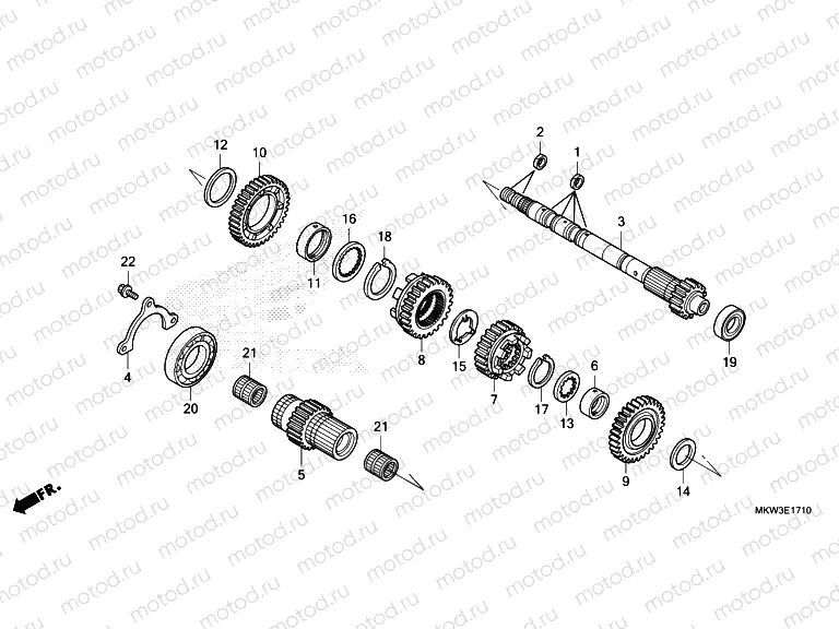 E-17-10 TRANSMISSION (MAINSHAFT)