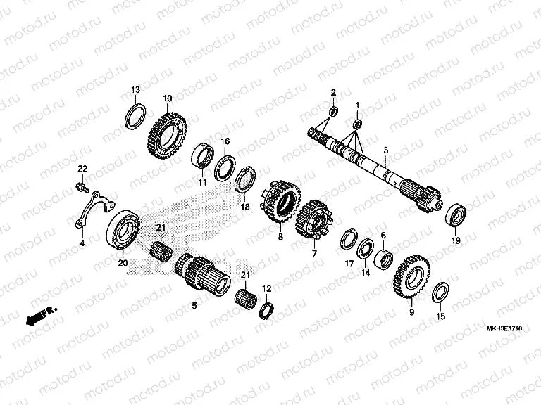 E-17-10 TRANSMISSION (MAINSHAFT)