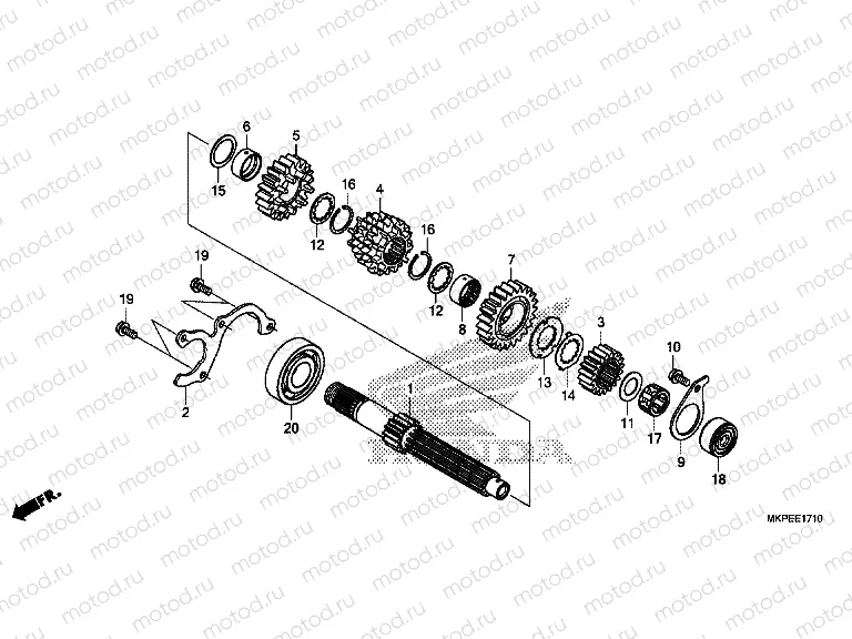 E-17-10 TRANSMISSION  MAINSHAFT