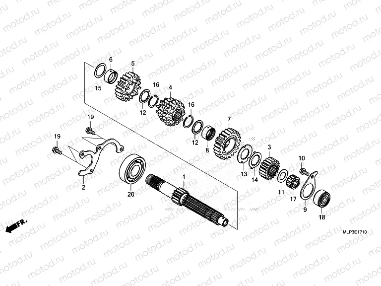 E-17-10 TRANSMISSION (MAINSHAFT)