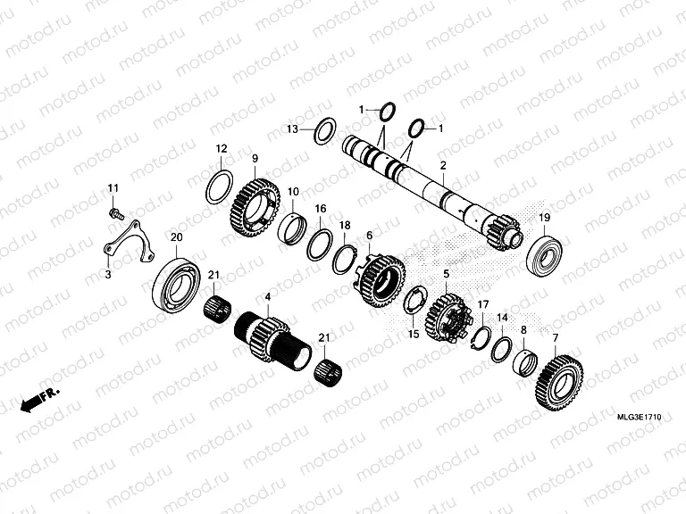 E-17-10 TRANSMISSION  MAINSHAFT   DCT
