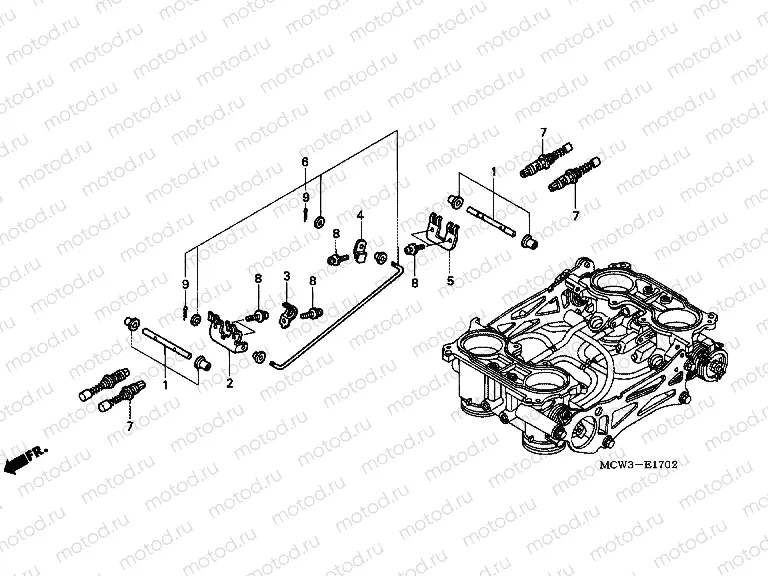 E-17-2 THROTTLE HOUSING (PARTS)