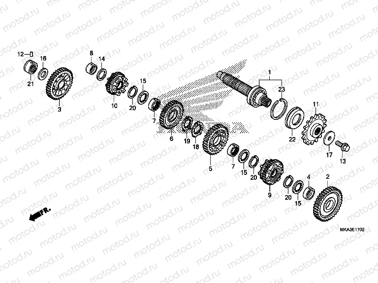 E-17-2 TRANSMISSION (COUNTERSHAFT) (NC750XD)