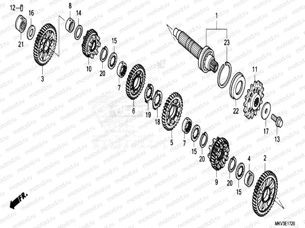 E-17-20 TRANSMISSION (COUNTERSHAFT)