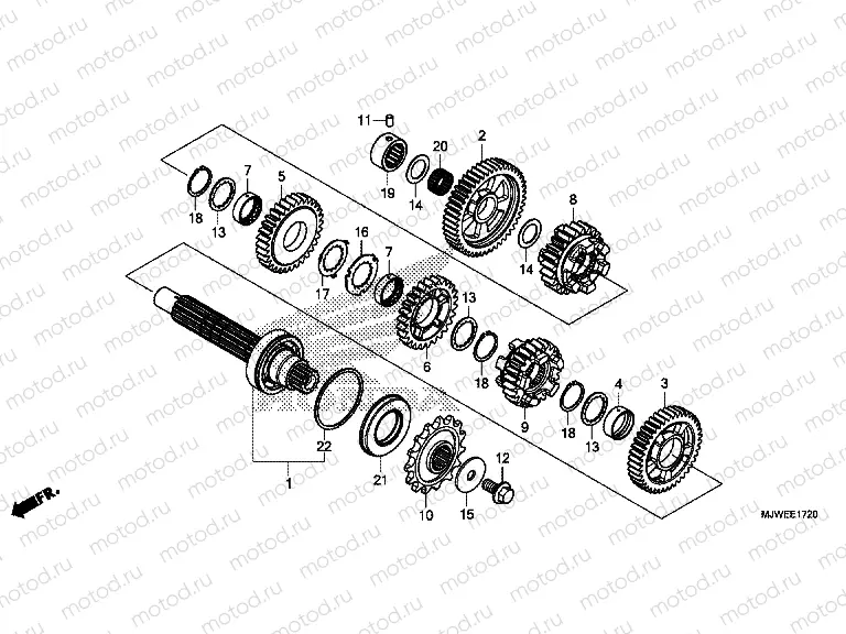 E-17-20 TRANSMISSION (COUNTERSHAFT)