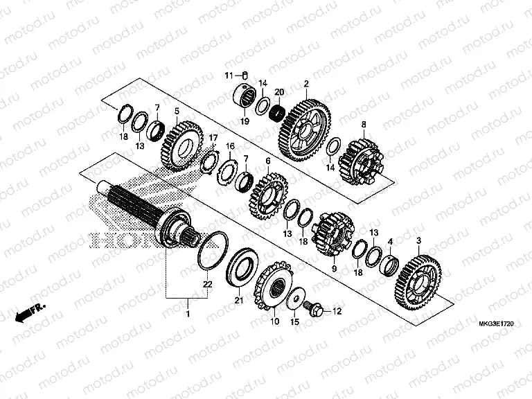 E-17-20 TRANSMISSION (COUNTERSHAFT)
