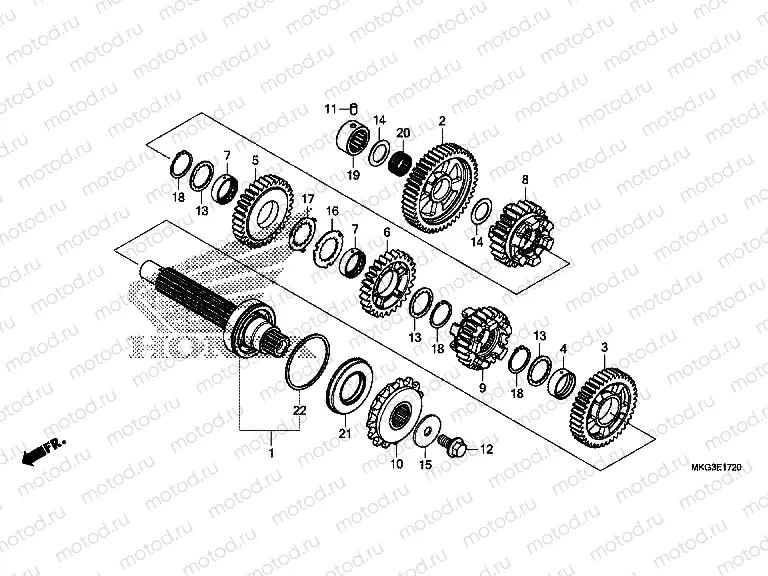 E-17-20 TRANSMISSION (COUNTERSHAFT)