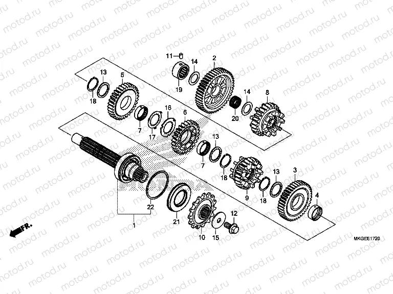 E-17-20 TRANSMISSION (COUNTERSHAFT)