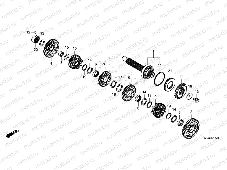 E-17-20 TRANSMISSION  COUNTERSHAFT   DCT