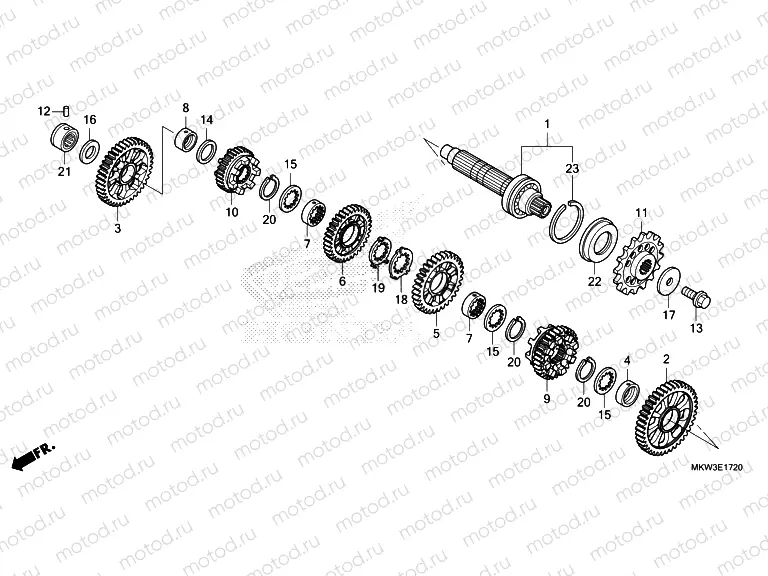 E-17-20 TRANSMISSION (COUNTERSHAFT) (NC750XD)