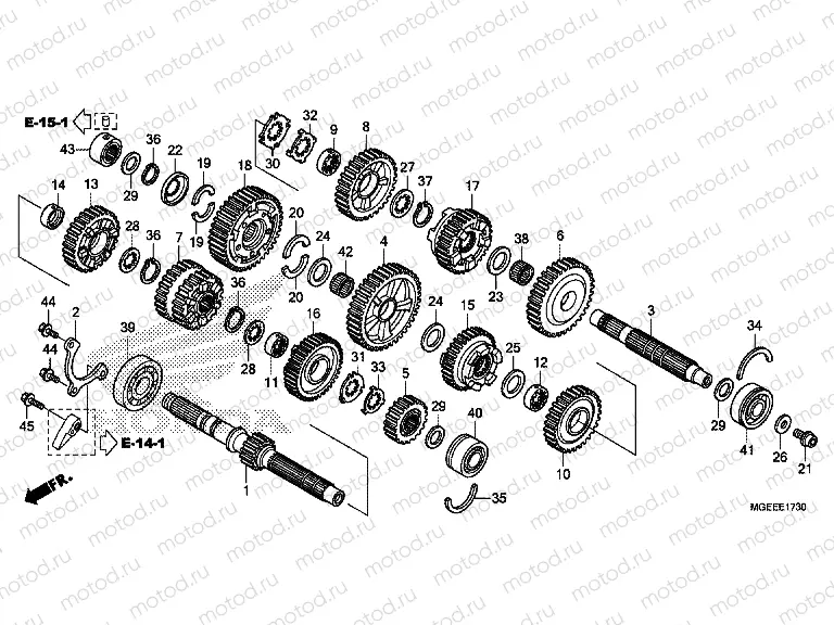 E-17-30 TRANSMISSION (VFR1200F)
