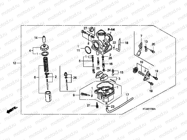 E-17 CARBURETOR (CGR125SH5,8)