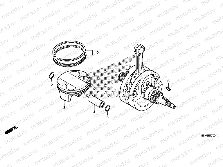 E-17 CRANKSHAFT / PISTON