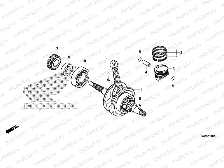 E-17 CRANKSHAFT / PISTON