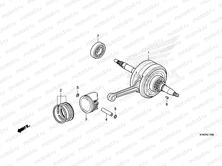 E-17 CRANKSHAFT/PISTON