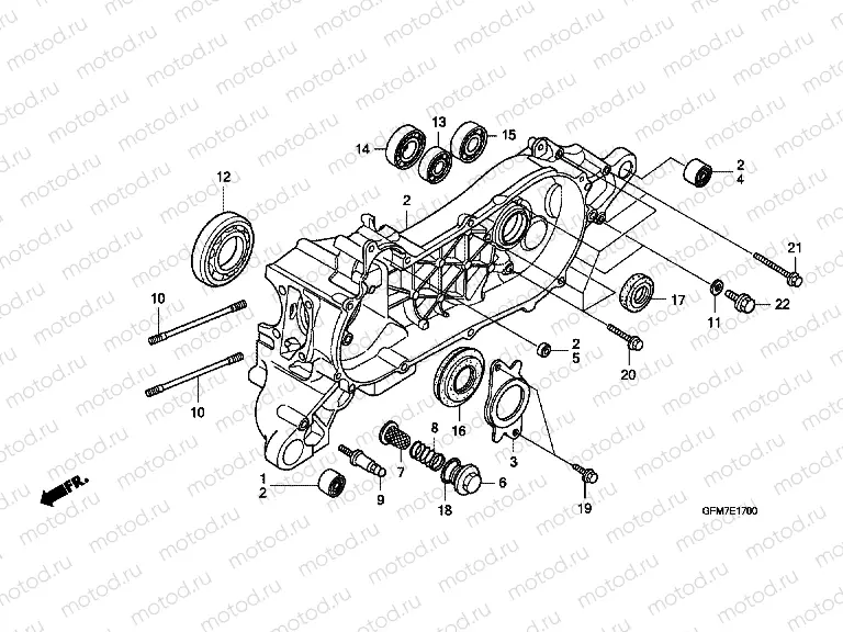 E-17 LEFT CRANKSHAFT