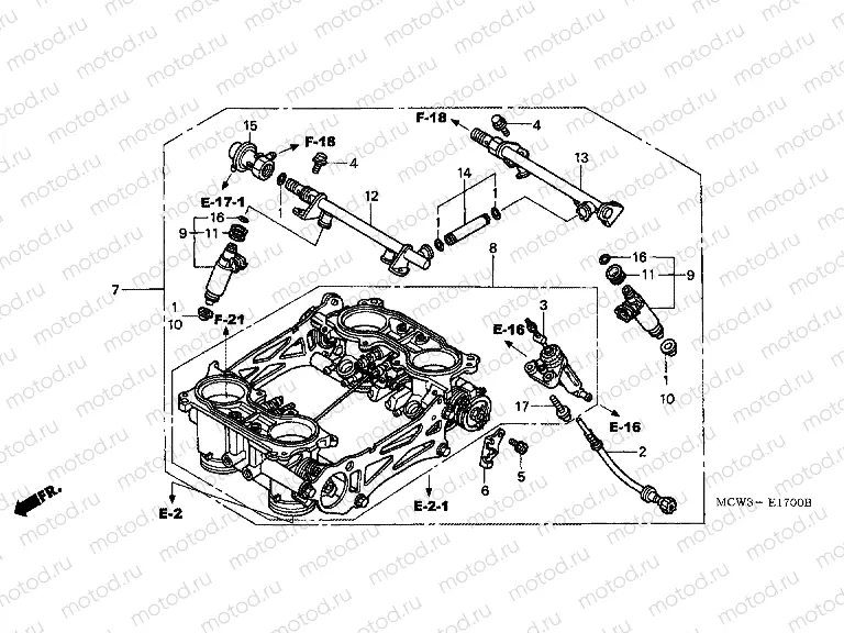 E-17 THROTTLE HOUSING (ED.)
