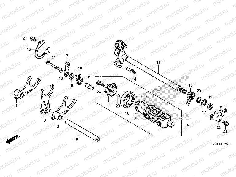 E-17 TRANSMISSION DRUM (NC700S / SA)
