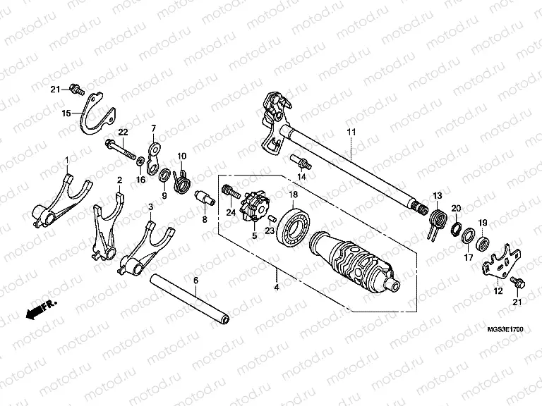 E-17 TRANSMISSION DRUM (NC700X / XA)