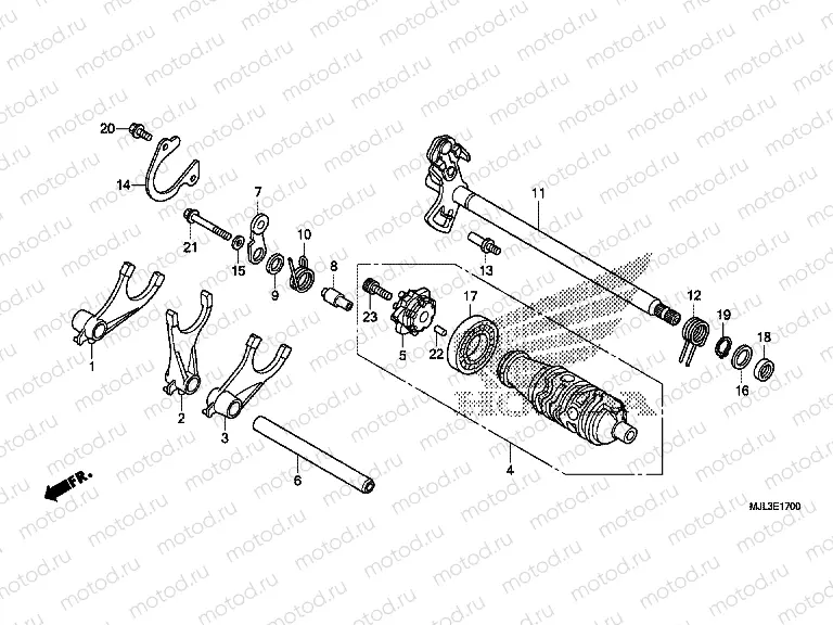 E-17 TRANSMISSION DRUM (NC750X / XA)