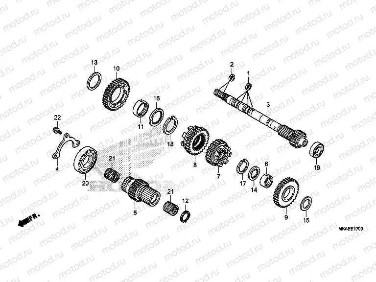 E-17 TRANSMISSION (MAINSHAFT)