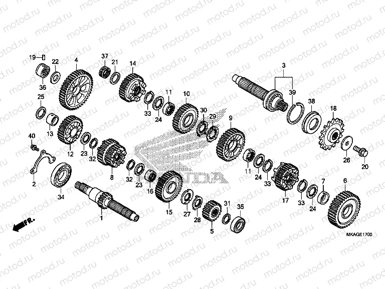E-17 TRANSMISSION (NC750S / SA)