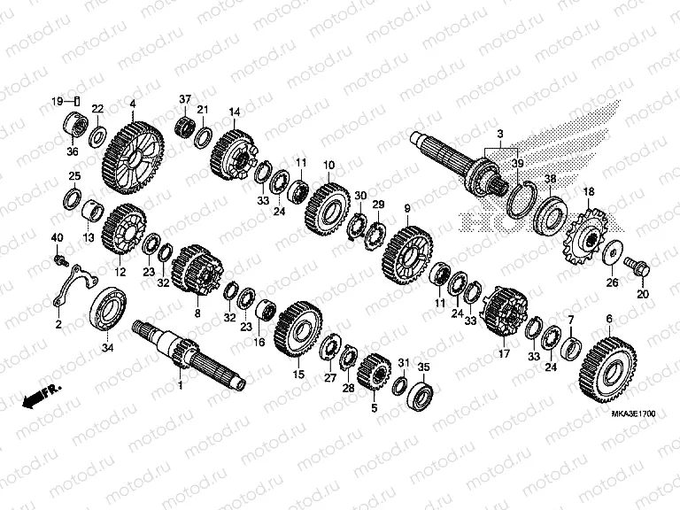 E-17 TRANSMISSION (NC750X / XA)