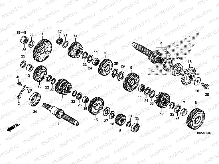 E-17 TRANSMISSION (NC750X / XA)