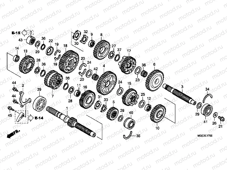 E-17 TRANSMISSION (VFR1200F)