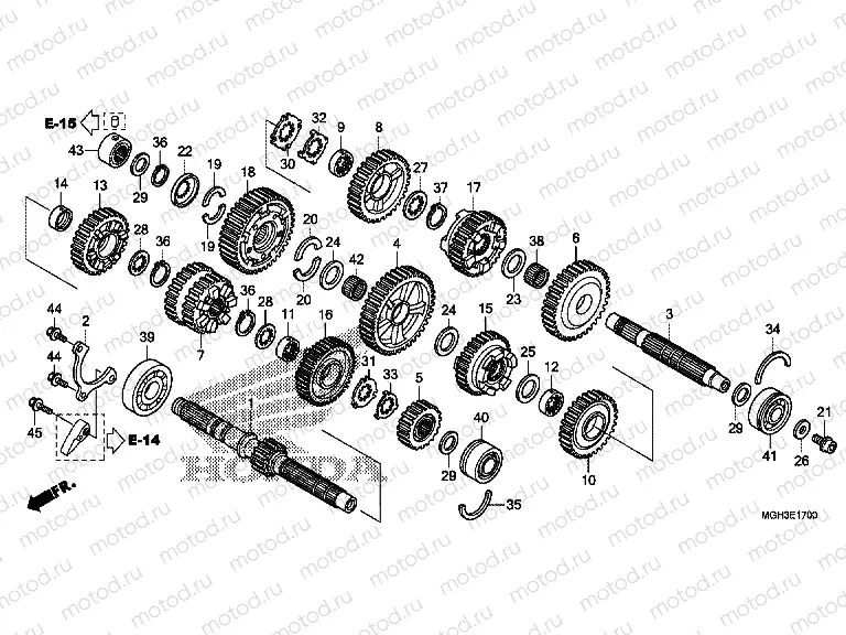 E-17 TRANSMISSION (VFR1200X)