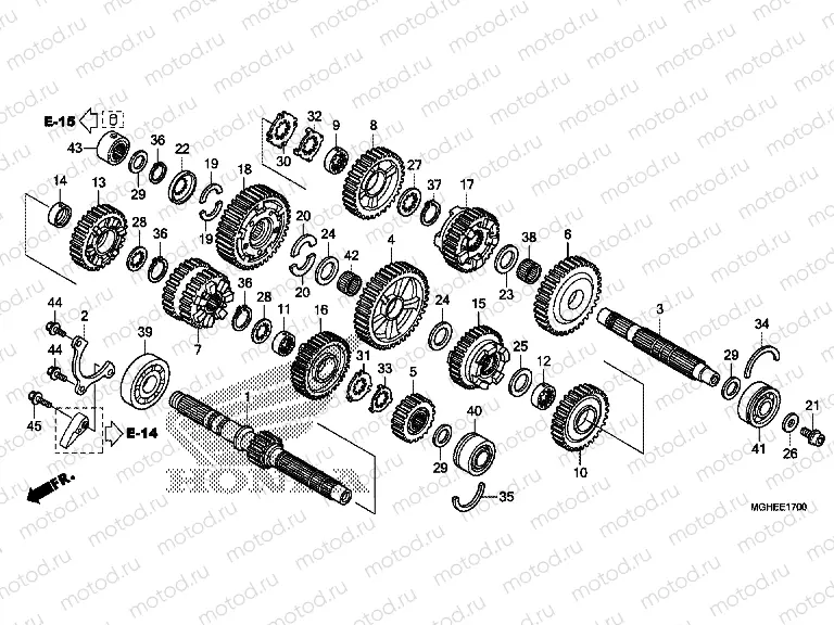 E-17 TRANSMISSION (VFR1200X / XA / XL)