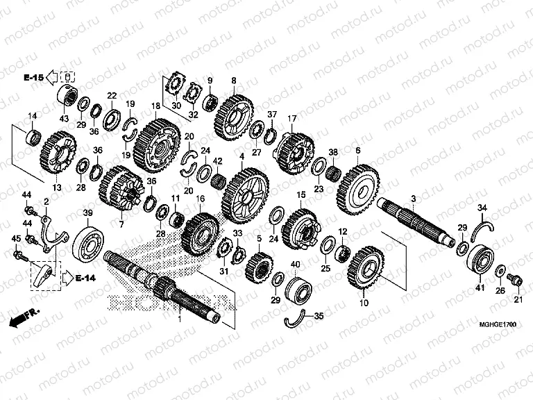 E-17 TRANSMISSION (VFR1200X / XA / XL)
