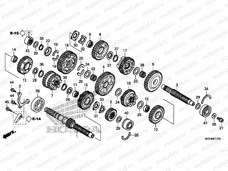 E-17 TRANSMISSION (VFR1200X / XA / XL)