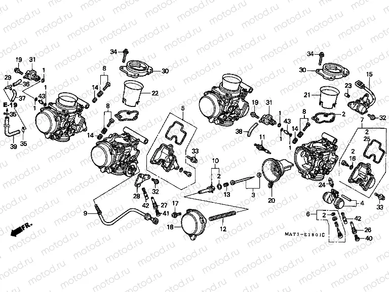 E-18-1 CARBURETOR (PARTS)
