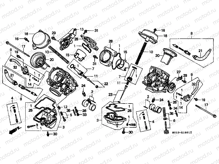 E-18-1 CARBURETOR (PARTS)