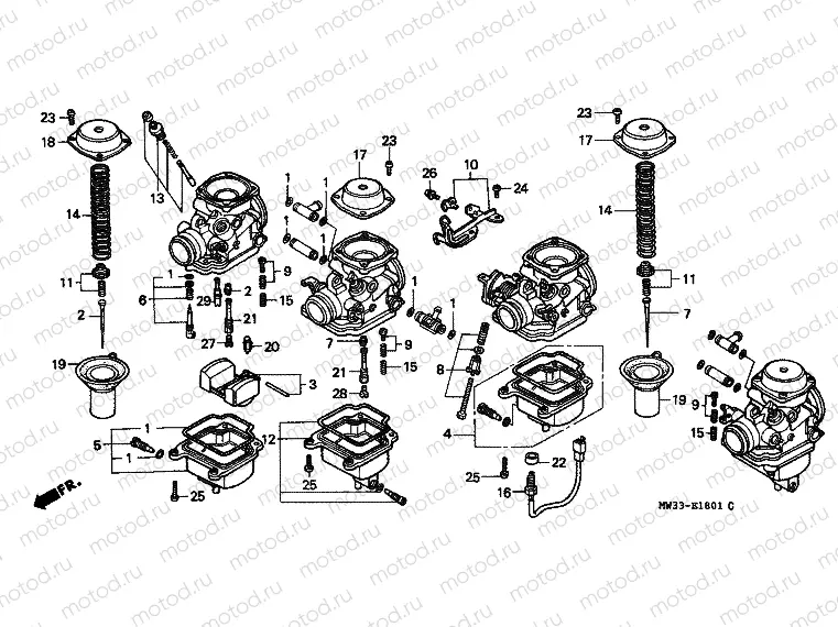 E-18-1 CARBURETOR (PARTS)