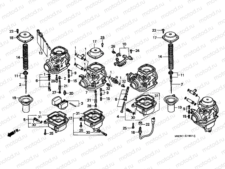 E-18-1 CARBURETOR (PARTS)