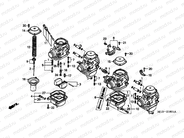 E-18-1 CARBURETOR (PARTS)