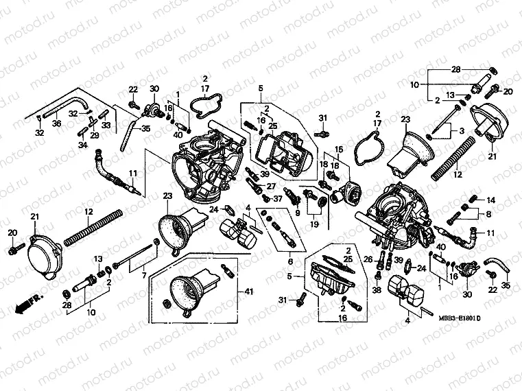 E-18-1 CARBURETOR (PARTS)