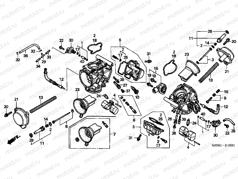 E-18-1 CARBURETOR (PARTS)