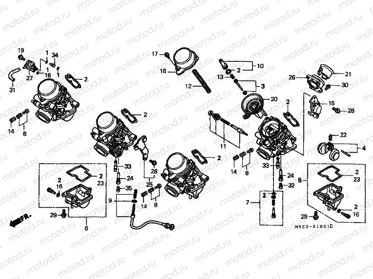 E-18-1 CARBURETOR (PARTS)