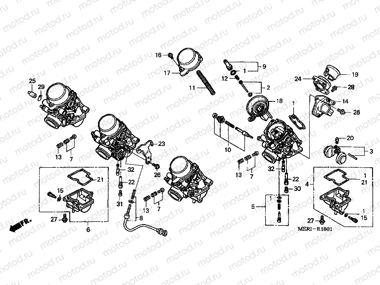 E-18-1 CARBURETOR (PARTS)