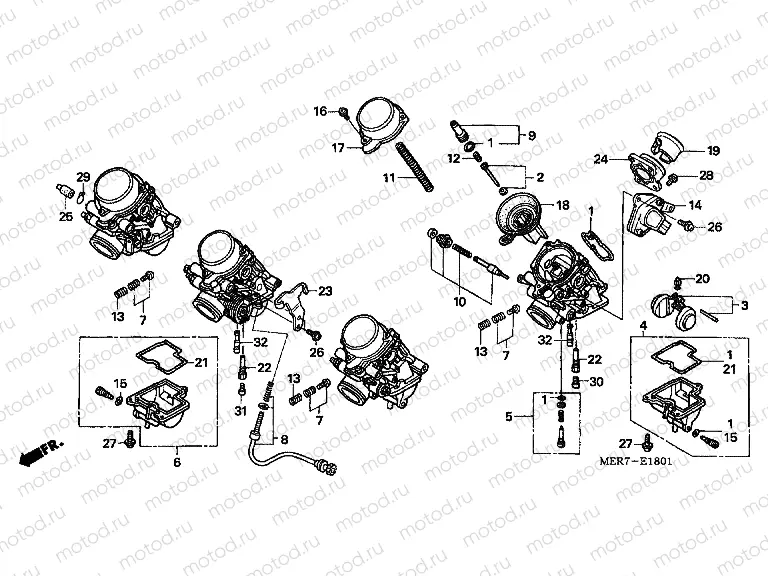 E-18-1 CARBURETOR (PARTS)